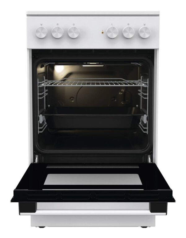 Gorenje Standherd 50cm mit Glaskeramikkochfeld GEC5A21WG weiß B/H/T: ca. 50x85x59 cm – Bild 3