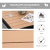 Outsunny Gartentisch natur Metall B/H/L: ca. 80x74x80 cm – Bild 2