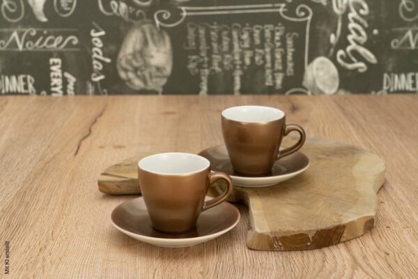 CreaTable Espressotassenset Golden Days gold Steinzeug 4 tlg. – Bild 2