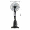 HOMCOM Standventilator mit Wasserzerstäuber schwarz Metall Kunststoff H/D: ca. 120x44 cm – Bild 4