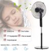 HOMCOM Standventilator mit Fernbedienung schwarz Metall Kunststoff H/D: ca. 124x45 cm – Bild 2