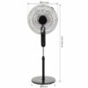 HOMCOM Standventilator mit Fernbedienung schwarz Metall Kunststoff H/D: ca. 124x45 cm – Bild 3
