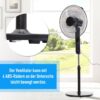 HOMCOM Standventilator mit Fernbedienung schwarz Metall Kunststoff H/D: ca. 124x45 cm – Bild 4