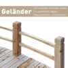 Outsunny Holzbrücke natur B/H/L: ca. 67x48x1525 cm ca. 181 kg – Bild 5