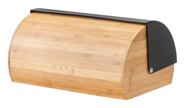 Zeller Brotkasten schwarz Bambus B/H/L: ca. 27x19x39 cm – Bild 3