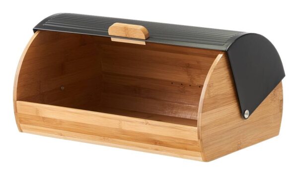 Zeller Brotkasten schwarz Bambus B/H/L: ca. 27x19x39 cm – Bild 4