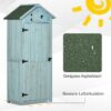 Outsunny Gartenhaus hellblau B/H/L: ca. 54x179x77 cm – Bild 4