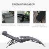 Outsunny Gartenliege grau Aluminium B/H/L: ca. 64x82x171 cm Outsunny Gartenliege grau Aluminium B/H/L: ca. 64x82x171 cm – Bild 2
