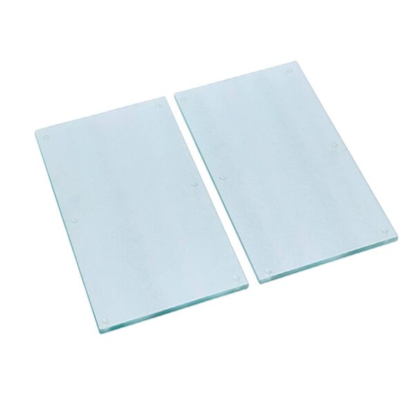 Zeller Herdabdeck-/Schneideplattenset transparent Glas B/H/L: ca. 30x0,7x52 cm – Bild 2