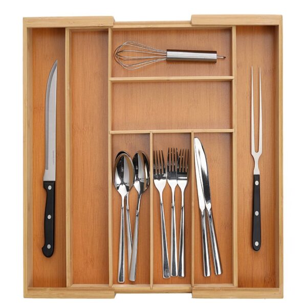 Zeller Besteckkasten ausziehbar natur Bambus B/H/L: ca. 35x6,5x43 cm Zeller Besteckkasten ausziehbar natur Bambus B/H/L: ca. 35x6,5x43 cm – Bild 5