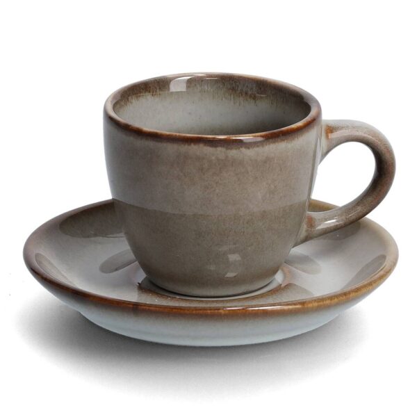 Zeller Espresso-Set taupe Keramik – Bild 2