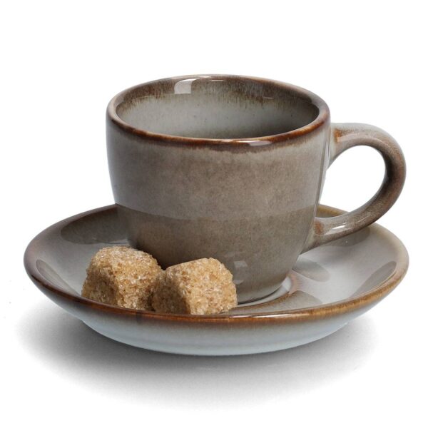Zeller Espresso-Set taupe Keramik – Bild 3