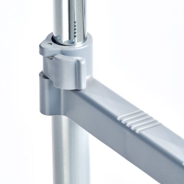 Zeller Rollkleiderständer Silbergrau Metall B/H/L: ca. 43x170x83 cm – Bild 3