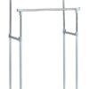 Zeller Rollkleiderständer Silbergrau Metall B/H/L: ca. 43x170x83 cm – Bild 4