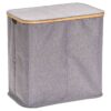 Zeller Wäschesammler 2-fach grau Polyester B/H/L: ca. 33,5x50,5x53,5 cm – Bild 2