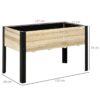 Outsunny Hochbeet schwarz Stahl B/H/L: ca. 60x74x120 cm – Bild 3