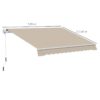 Outsunny Fenstermarkise mit Handkurbel weiß B/T/L: ca. 395x350x245 cm – Bild 2