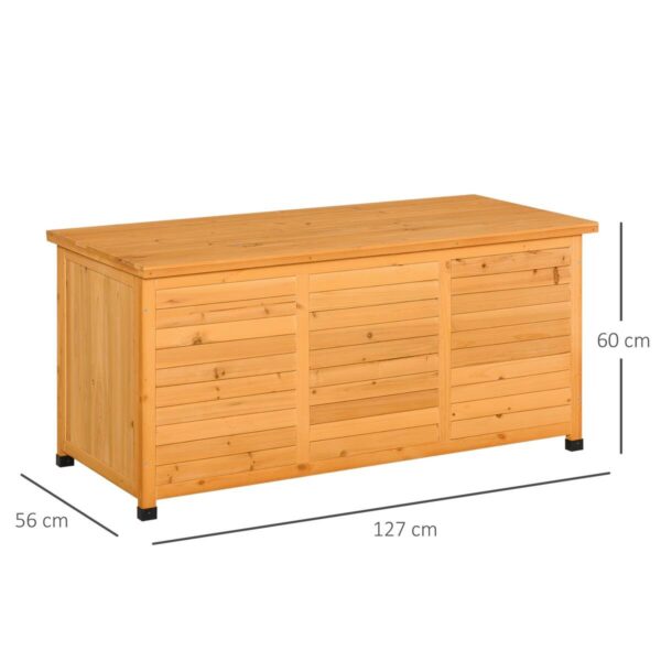 Outsunny Gartenschrank natur Holz B/H/L: ca. 56x60x127 cm Outsunny Gartenschrank natur Holz B/H/L: ca. 56x60x127 cm – Bild 4