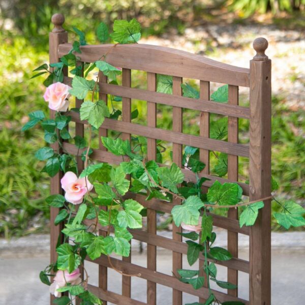 Outsunny Pflanzkasten braun Holz B/H/L: ca. 28x120x64 cm – Bild 4