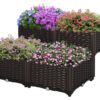 Outsunny Hochbeet dunkelbraun Polypropylen B/T: ca. 80x40 cm – Bild 2