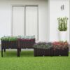 Outsunny Hochbeet dunkelbraun Polypropylen B/T: ca. 80x40 cm – Bild 5