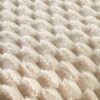 Wohndecke Wabe beige Polyester B/L: ca. 150x200 cm – Bild 3