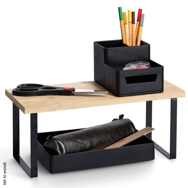 Zeller Küchenregal natur Bambus B/H/T: ca. 36x15x16 cm – Bild 2