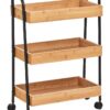 Zeller Rollwagen natur Bambus B/H/T: ca. 50x71x28 cm – Bild 3