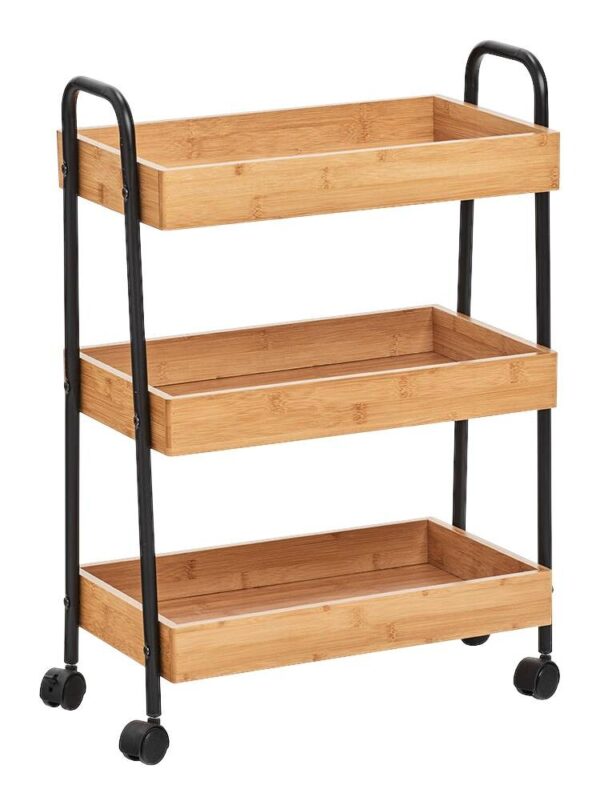 Zeller Rollwagen natur Bambus B/H/T: ca. 50x71x28 cm – Bild 3