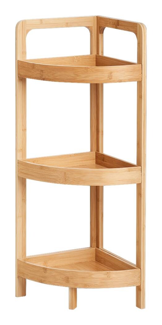 Eckregal natur Bambus B/H/T: ca. 29x85x29 cm – Bild 4