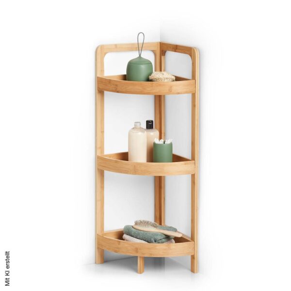 Eckregal natur Bambus B/H/T: ca. 29x85x29 cm – Bild 5