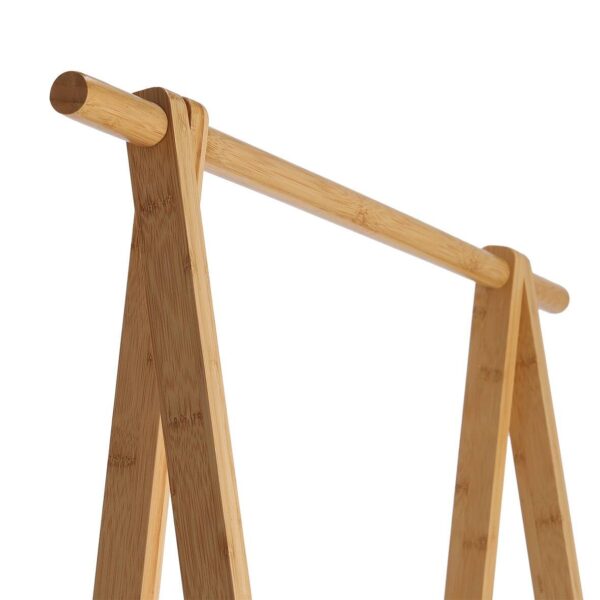 Zeller Garderobenständer natur Bambus B/H/T: ca. 74x159x46 cm – Bild 3