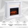 Balderia Elektrischer-Kamin Hikaru EF61D-MT119C weiß B/H/T: ca. 110x99x31 cm ca. 2000 W – Bild 4