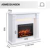Balderia Elektrischer-Kamin Hikaru EF61D-MT119C weiß B/H/T: ca. 110x99x31 cm ca. 2000 W – Bild 5