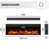 Balderia Elektrischer-Kamin Atlanta EF288B schwarz B/H/L: ca. 14,7x48x152,4 cm – Bild 2