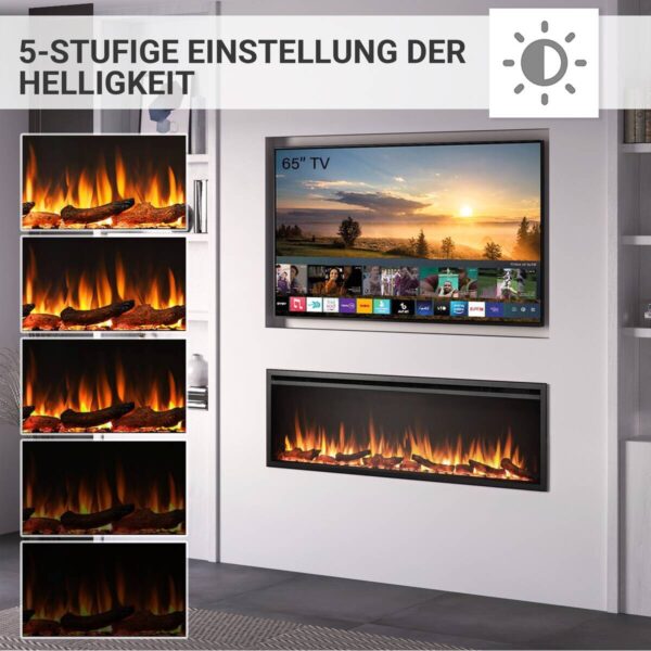 Balderia Elektrischer-Kamin Atlanta EF288B schwarz B/H/L: ca. 14,7x48x152,4 cm – Bild 3