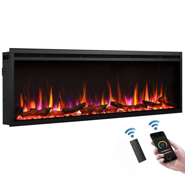 Balderia Elektrischer-Kamin Atlanta EF288B schwarz B/H/L: ca. 14,7x48x152,4 cm – Bild 5