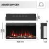 Balderia Elektrischer-Kamin EF407A Athena 36"" B/H/T/L: ca. 92,8x49,5x21x92,8 cm Balderia Elektrischer-Kamin EF407A Athena 36"" B/H/T/L: ca. 92,8x49,5x21x92,8 cm – Bild 2