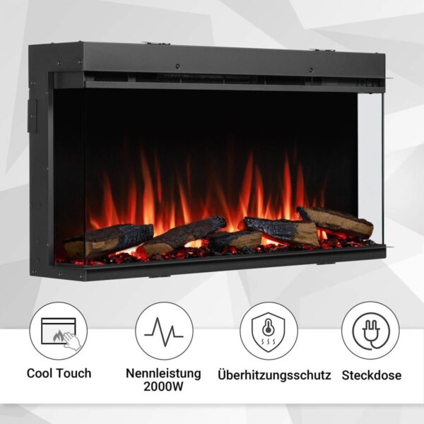 Balderia Elektrischer-Kamin EF407A Athena 36"" B/H/T/L: ca. 92,8x49,5x21x92,8 cm Balderia Elektrischer-Kamin EF407A Athena 36"" B/H/T/L: ca. 92,8x49,5x21x92,8 cm – Bild 5