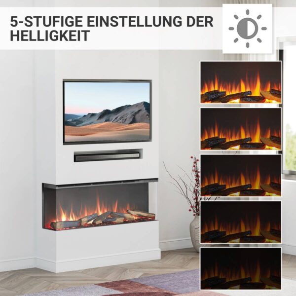 Balderia Elektrischer-Kamin EF408A Athena 44"" schwarz B/H/T: ca. 113x50x21 cm ca. 1500 W – Bild 4