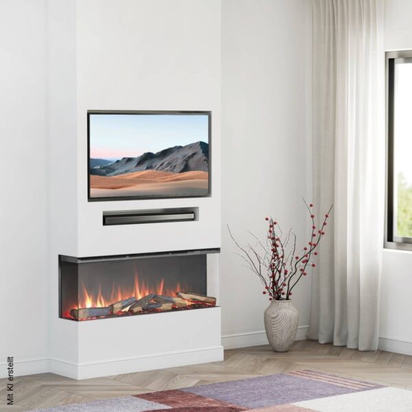 Balderia Elektrischer-Kamin EF408A Athena 44"" schwarz B/H/T: ca. 113x50x21 cm ca. 1500 W – Bild 5