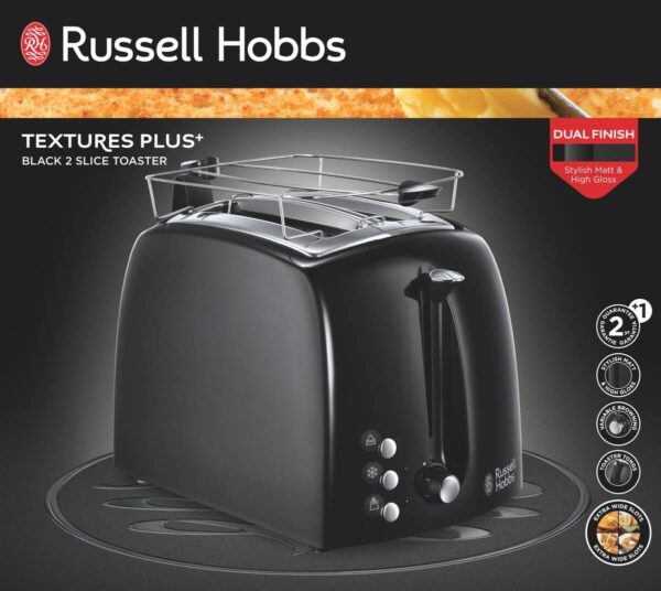 Russell Hobbs Toaster 22601-56 schwarz B/H/T: ca. 28x20x18 cm Russell Hobbs Toaster 22601-56 schwarz B/H/T: ca. 28x20x18 cm – Bild 2