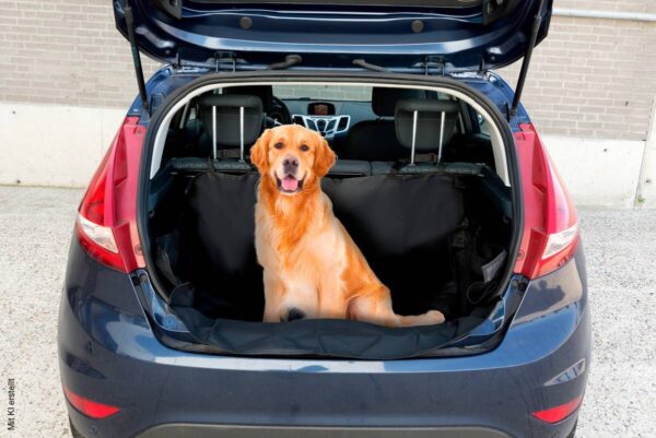 Hundedecke Auto Kofferraum schwarz Polyester B/H/L: ca. 104x33x155 cm Hundedecke Auto Kofferraum schwarz Polyester B/H/L: ca. 104x33x155 cm – Bild 3