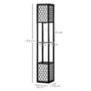 HOMCOM Stehlampe B31-321V90 schwarz Baumwolle MDF B/H/T: ca. 26x156x26 cm HOMCOM Stehlampe B31-321V90 schwarz Baumwolle MDF B/H/T: ca. 26x156x26 cm – Bild 3