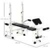 HOMCOM Hantelbank weiß Stahl B/H/L: ca. 134x136x180 cm – Bild 4