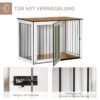 PawHut Hundekäfig weiß Spanplatte B/H/L: ca. 60x76x106 cm PawHut Hundekäfig weiß Spanplatte B/H/L: ca. 60x76x106 cm – Bild 2