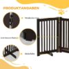 PawHut Absperrgitter dunkelbraun MDF H/L: ca. 76x1,5 cm – Bild 2