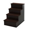 PawHut Haustiertreppe dunkelbraun MDF B/H/L: ca. 40x54,2x59 cm – Bild 2