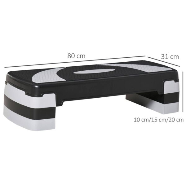 HOMCOM Steppbrett schwarz Kunststoff B/H/L: ca. 31x20x80 cm – Bild 2