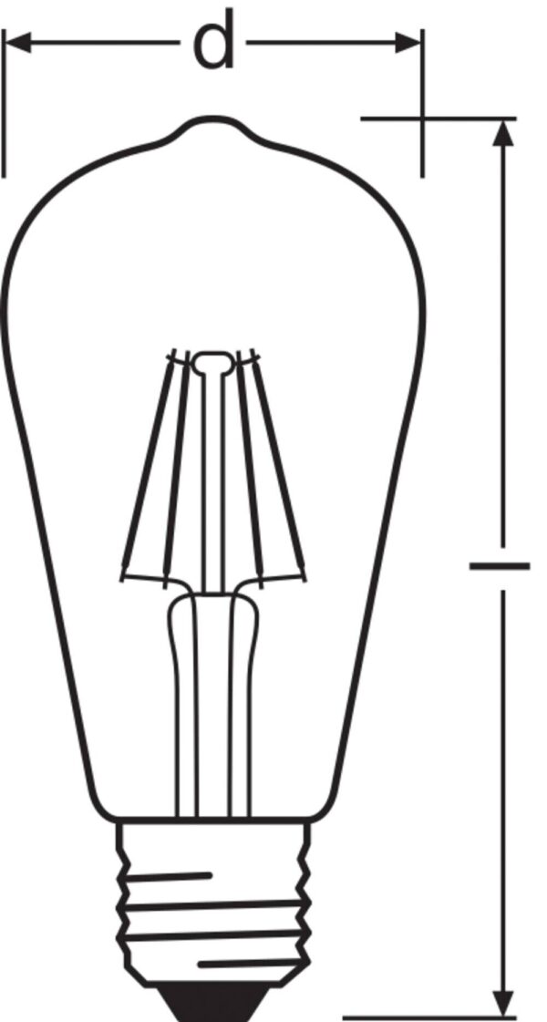 OSRAM LED-Leuchtmittel Edison Filamentlampe Vintage 1906 AC32351 E27 OSRAM LED-Leuchtmittel Edison Filamentlampe Vintage 1906 AC32351 E27 – Bild 4